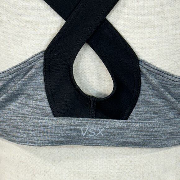 Victoria’s Secret VSX Sexy Sport Large Sports Bra Zip-Front Criss-Cross Keyhole - Picture 5 of 9